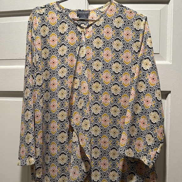 Van Heusen large multi-color polyester blouse - Picture 1 of 4